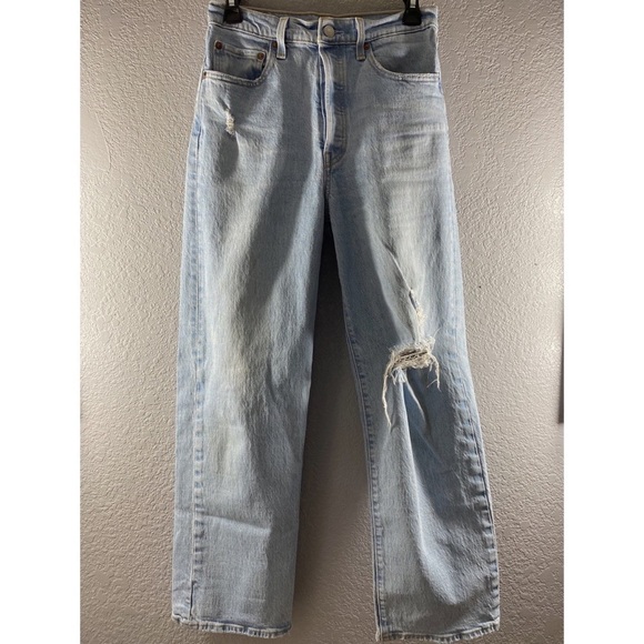 Levi’s Ribcage Straight Light Wash High Waisted Tango Fade Jeans - Picture 6 of 16